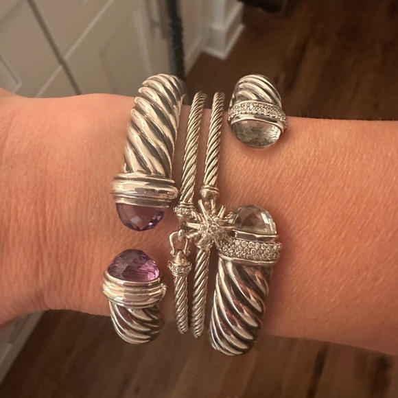 David Yurman silver bracelet Starburst with diamonds - Picture 14 of 15